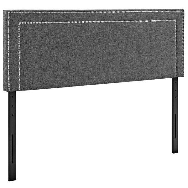 Modway Furniture Jessamine Queen Fabric Headboard, Gray - MOD-5378-GRY