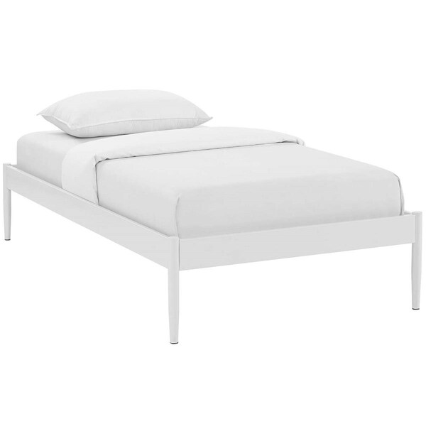 Modway Furniture 15 H x 42.5 W x 78.5 L in. Elsie Twin Bed Frame, White - MOD-5472-WHI