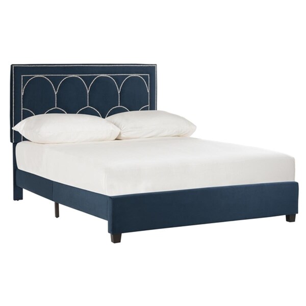 Safavieh Queen Size Solania Bed - Navy - BED6302B-Q