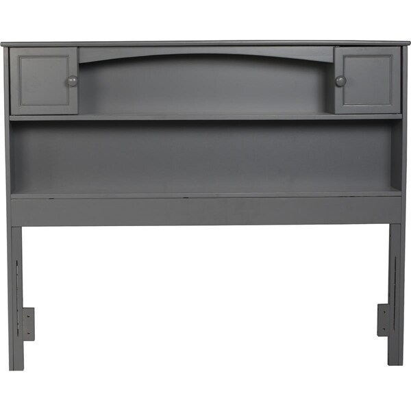 Atlantic Furniture Newport Bookcase Headboard Full - Grey - AR285839
