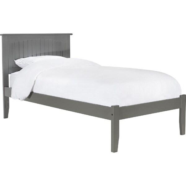 Atlantic Furniture Nantucket Twin Platform Bed with Open Foot Board - Grey - AR8221009