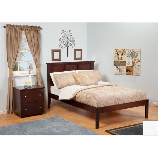 Atlantic Furniture Madison Twin Bed with Open Foot Rail in a White Finish - AR8621002