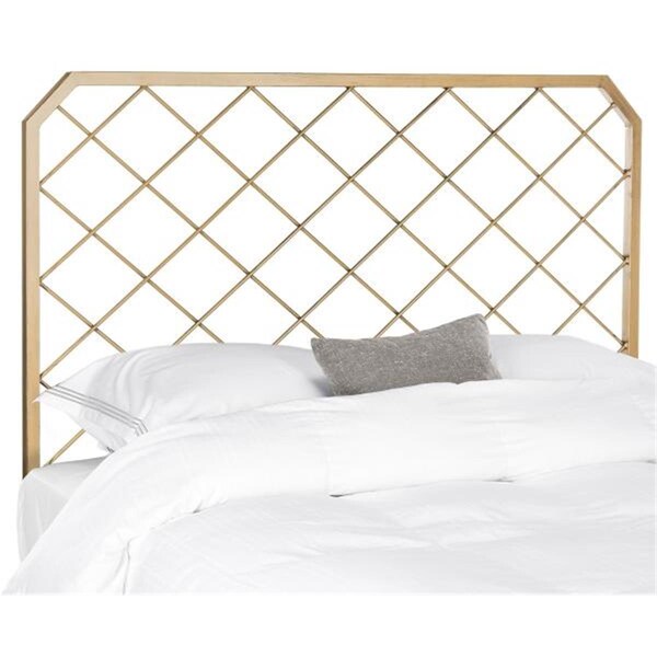 Safavieh Stitch Queen Size Headboard, Antique Gold - FOX6255A-Q