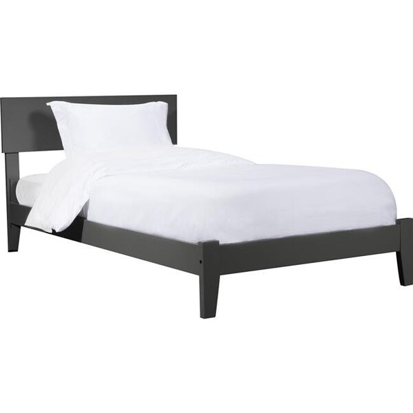 Atlantic Furniture Atlantic Furniture AR8121009 Orlando Twin Platform Bed with Open Foot Board - Grey - AR8121009