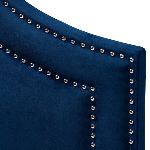 Baxton Studio Avignon Royal Blue Velvet Upholstered Queen Size Headboard - 155-9329