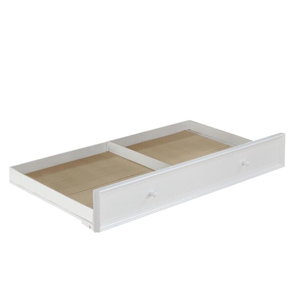 Homeroots 41 x 75 x 11 in. White Wood Trundle Twin - 347192