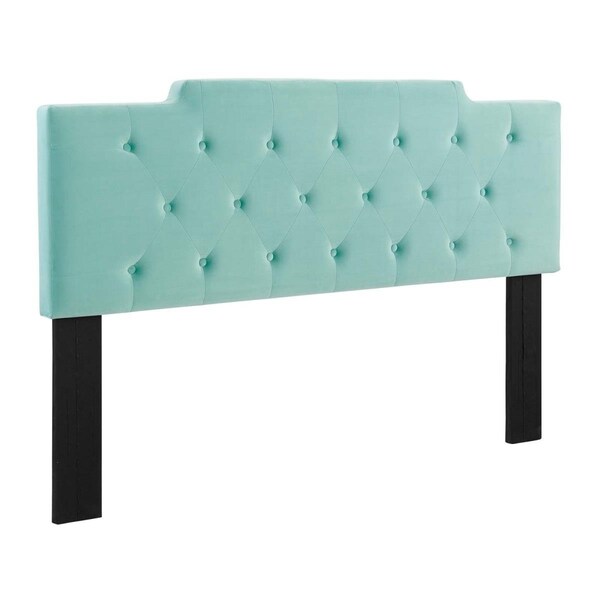 Modway Furniture Juliet Tufted Performance Velvet Headboard, Mint - Twin Size - MOD-6184-MIN