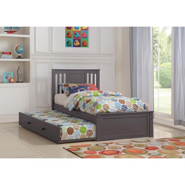 Donco Kids PD-3217TSG-503SG Twin Size Princeton Bed with Trundle, Slate Grey - PD_3217TSG_503SG