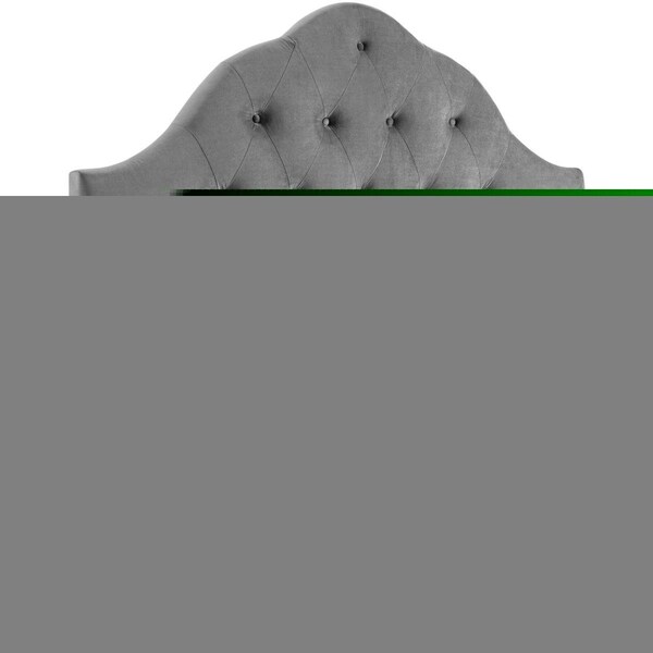 Modway Furniture Sovereign Diamond Tufted Performance Velvet Headboard, Gray - Full Size - MOD-6123-GRY