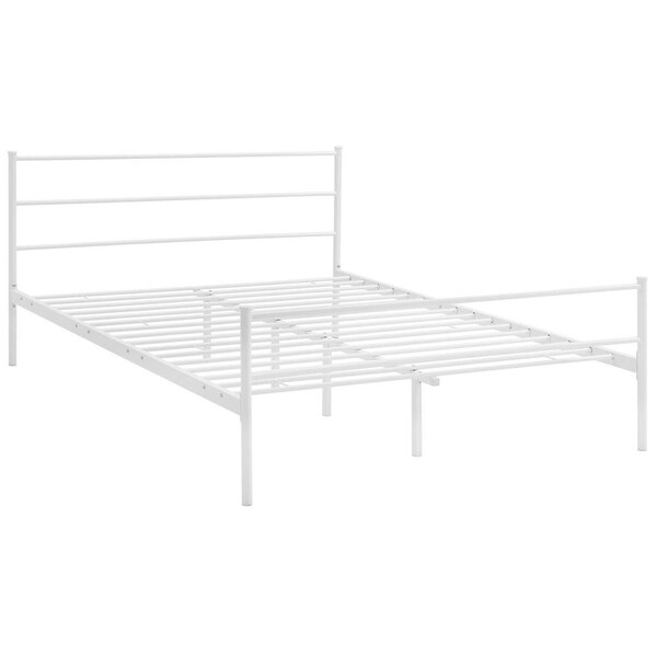 Modway Furniture 34.5 x 84 in. Alina Queen Platform Bed Frame - White - MOD-5553-WHI-SET