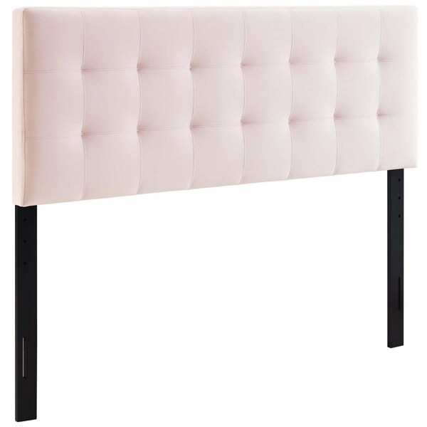 Modway Furniture Lily Biscuit Tufted Performance Velvet Headboard, Pink - Queen Size - MOD-6120-PNK