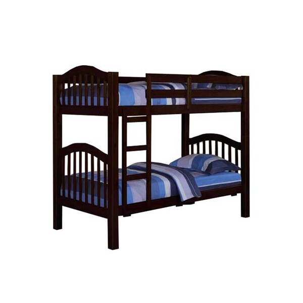 Acme Furniture Industry Kd Heartland Twin Over Twin Bunk Bed With 16 Slats In Espresso - 2554