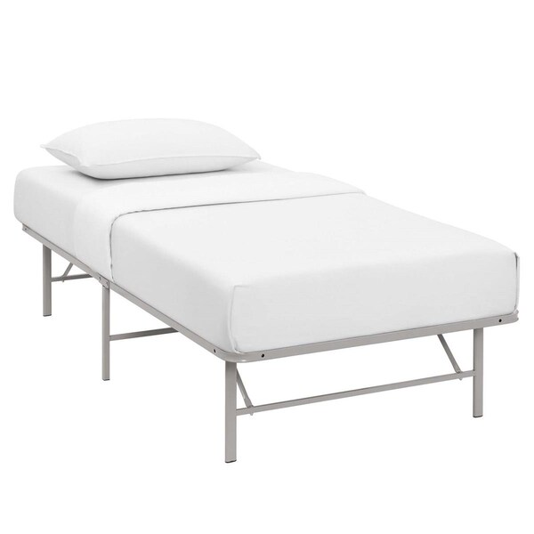 Modway Furniture Horizon Twin Size Stainless Steel Bed Frame, Gray - MOD-5427-GRY