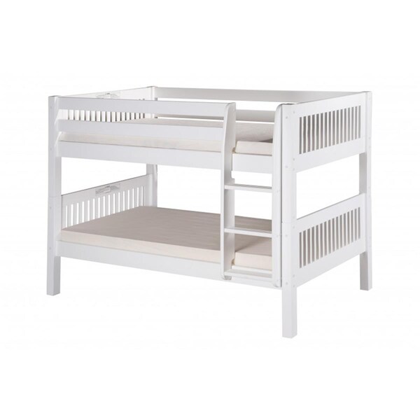 Eco-Flex Camaflexi Low Bunk Bed - Mission Headboard - White Finish - C2013_WH