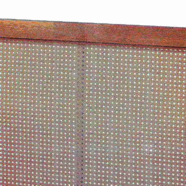 Baxton Studio Redmond Mid-Century Modern Walnut Brown Finished Wood and Synthetic Rattan Queen Size Platform Bed - 183-11058-ZORO