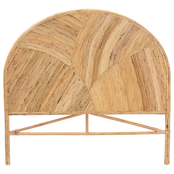 Bali & Pari Seana Bohemian Honey Rattan Queen Size Standalone Headboard - 244-13630-ZORO