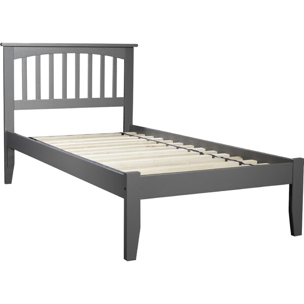 Atlantic Furniture Mission Twin Extra Large Platform Bed with Open Foot Board - Grey - AR8711009