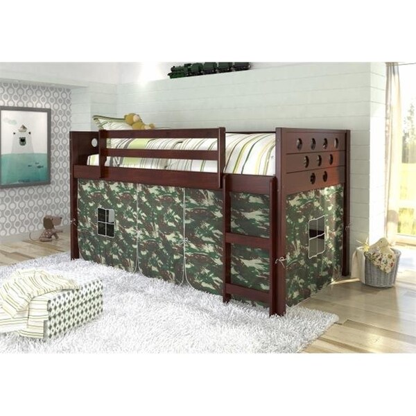 Pivot Direct Pivot Direct PD-780ATCP-C Twin Size Circles Low Camo Tent Loft in Dark Cappuccino - PD_780ATCP_C