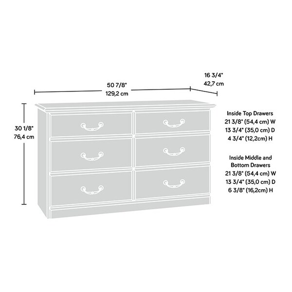Sauder Orchard Hills Dresser Co , Safety tested for stability to help reduce tip-over accidents - 401410