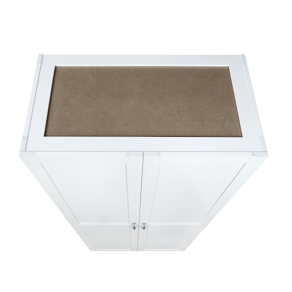 Manhattan Comfort Hopkins Storage Closet 2.0 in White - Set of 2 - 2-2GLF-WH