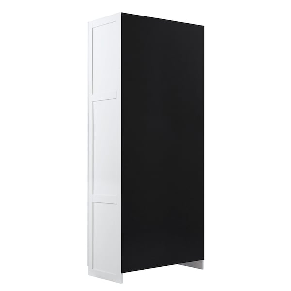 Manhattan Comfort Hopkins Storage Closet 2.0 in White - Set of 2 - 2-2GLF-WH