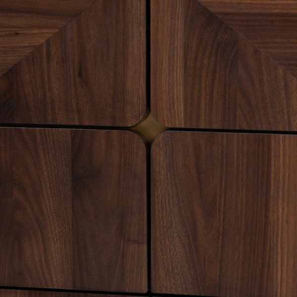 Baxton Studio Graceland Mid-Century Modern Transitional Walnut Brown Finished Wood 6-Drawer Dresser - 236-13276-ZORO
