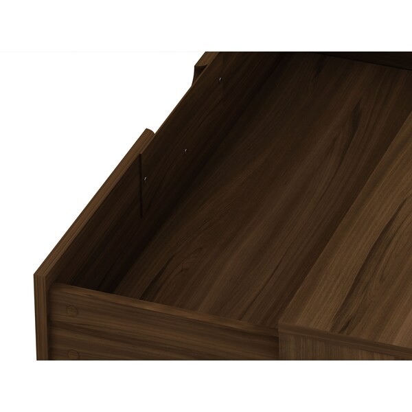 Manhattan Comfort Rockefeller Dresser and Nightstand Set, Brown - 104GMC5