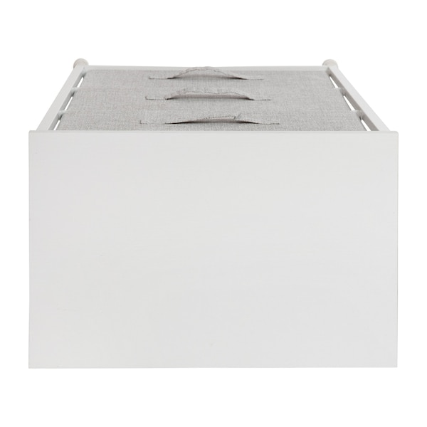 Flash Furniture White/Gray 3 Drawer Storage Dresser Organizer - WX-5L20-X-WH-GR-GG