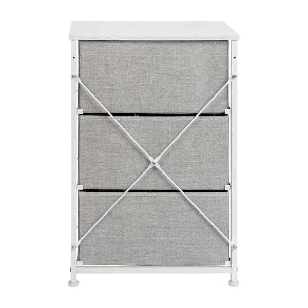 Flash Furniture White/Gray 3 Drawer Storage Dresser Organizer - WX-5L20-X-WH-GR-GG