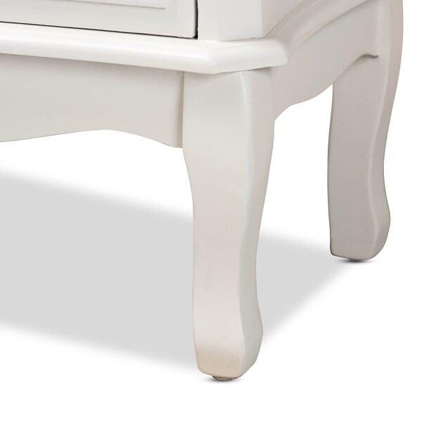 Baxton Studio Gabrielle White-Finished 3-Drawer Wood Dresser - 162-10261