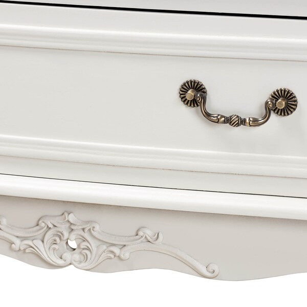 Baxton Studio Gabrielle White-Finished 3-Drawer Wood Dresser - 162-10261