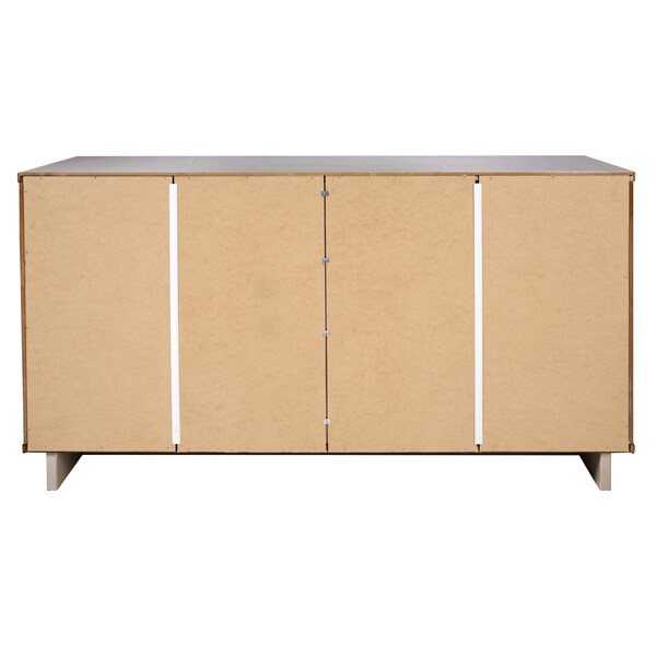 Manhattan Comfort Granville 55.07 Double Wide Dresser in Light Grey - DR-5036