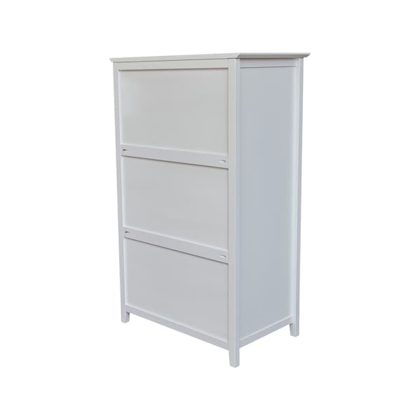 International Concepts Solid Wood Bedroom Dresser/Chest with 5 Drawers, White - BD08-8005