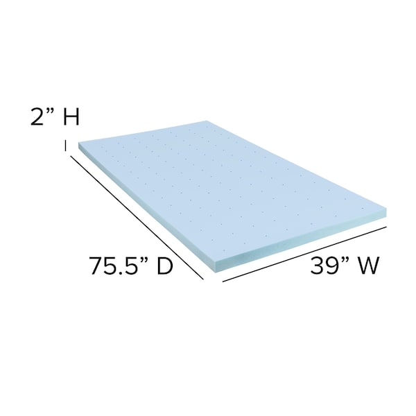 Flash Furniture 10" Twin Mattress, 14" Bed frame & 2" Topper Set - XU-BD10-10PSM2M35-T-GG