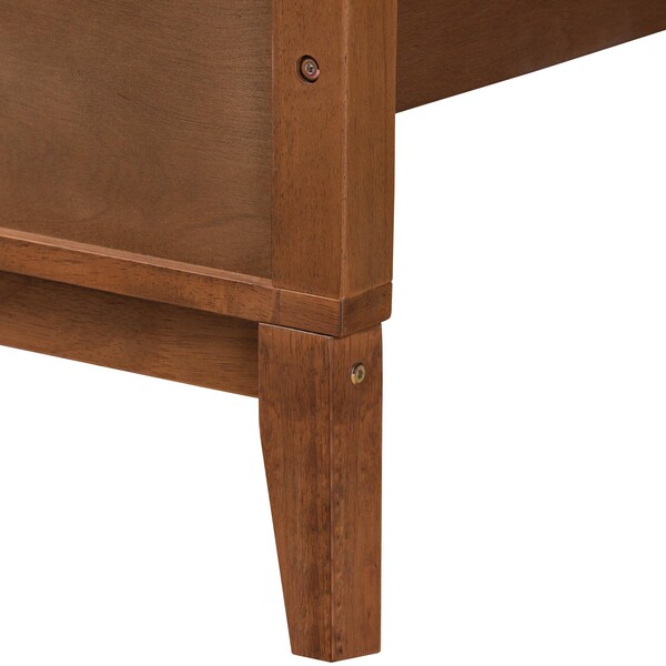 Baxton Studio Carver Classic Transitional Ash Walnut Finished Wood King Size Platform Bed - 236-12772-ZORO