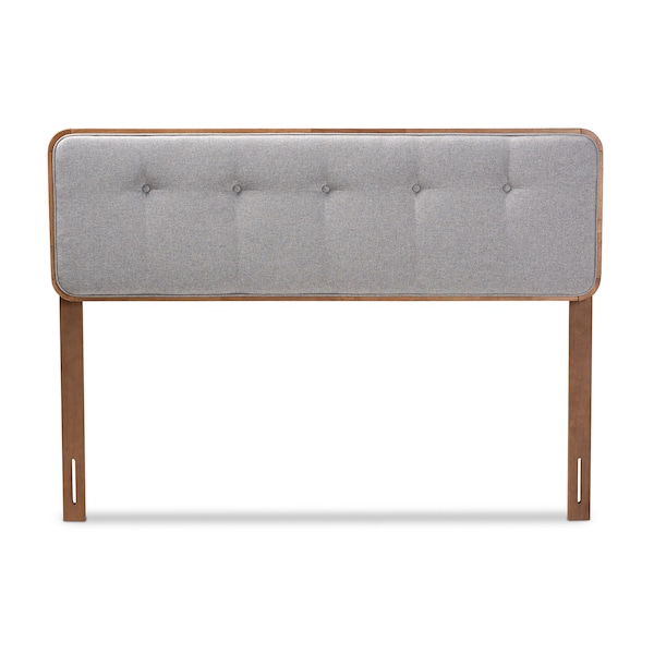 Baxton Studio Palina Light Grey Walnut Finished Wood Full Size Headboard - 156-9440