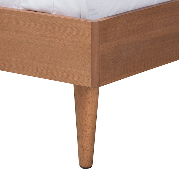 Baxton Studio Rina MidCentury Modern Ash Walnut Finished Wood 3Piece King Size Bedroom Set with Synthetic Rattan - 223-9816-9817-11298-ZORO
