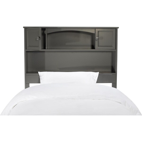 Atlantic Furniture Newport Twin Extra Large Platform Bed with Open Foot Board - Grey - AR8511009