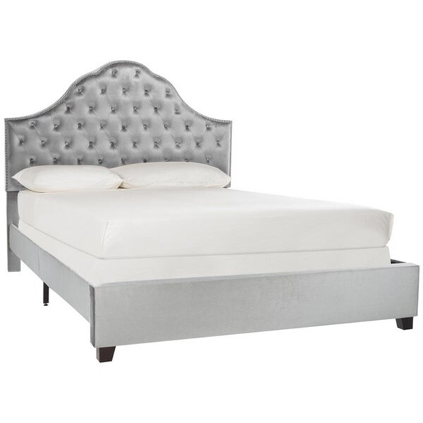 Safavieh 58.25 x 82.8 x 58.5 in. Beckham Bed, Light Grey - Full Size - FOX6273A-F