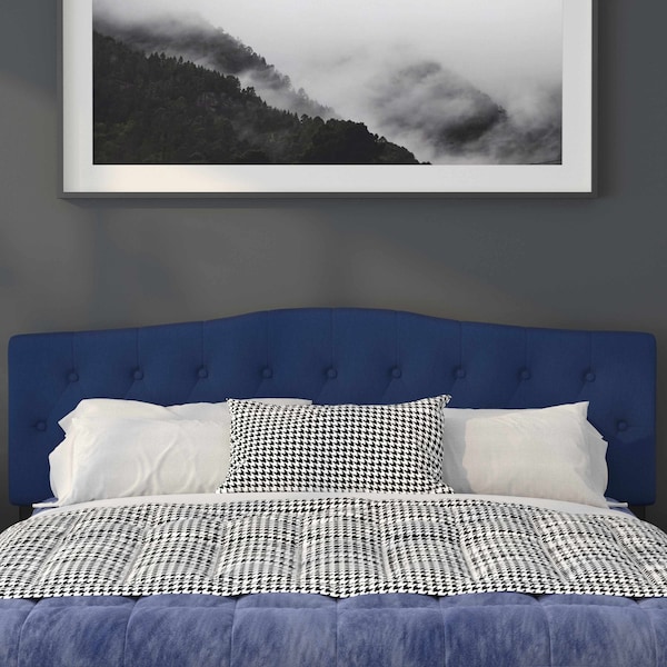 Flash Furniture King, Cambridge Headboard, Navy Fabric - HG-HB1708-K-N-GG