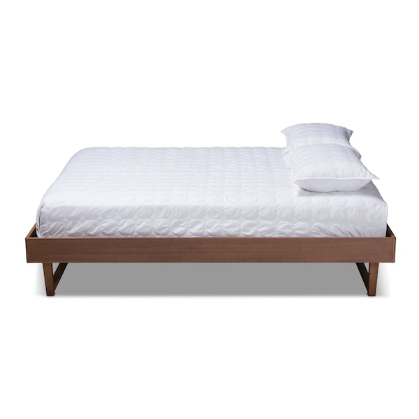Baxton Studio Liliya Walnut Brown Finished Wood King Size Platform Bed Frame - 156-9412