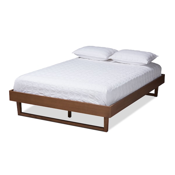 Baxton Studio Liliya Walnut Brown Finished Wood King Size Platform Bed Frame - 156-9412