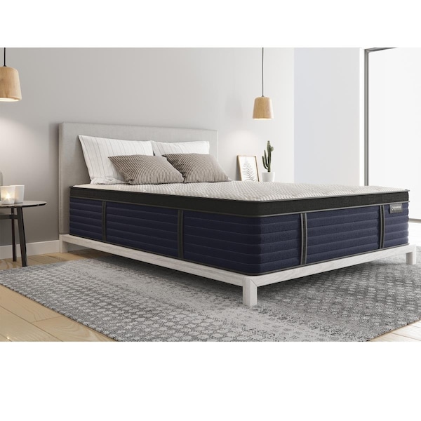 Kd Mobiliario 14.5 in. Hughes Cool Latex Hybrid Euro-Top Mattresses - Medium - KD2948834