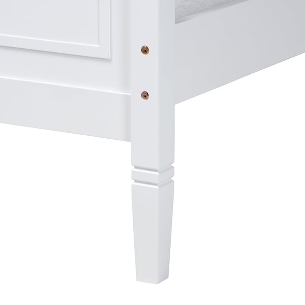 Baxton Studio Mariana Classic and Traditional White Finished Wood Twin Size Platform Bed - 224-12536-ZORO
