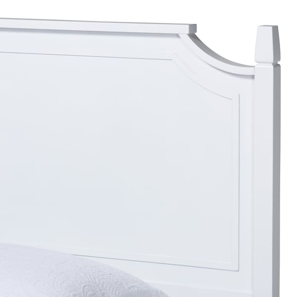 Baxton Studio Mariana Classic and Traditional White Finished Wood Twin Size Platform Bed - 224-12536-ZORO