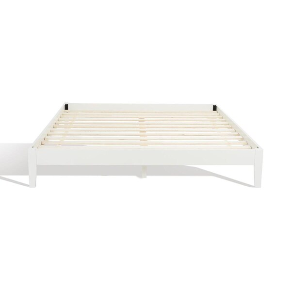Safavieh BSC2000A-Q-3-3 13.7 x 78.2 x 80.3 in. Alyson Wood Queen Size Bed Frame White Washed - BSC2000A-Q-3/3