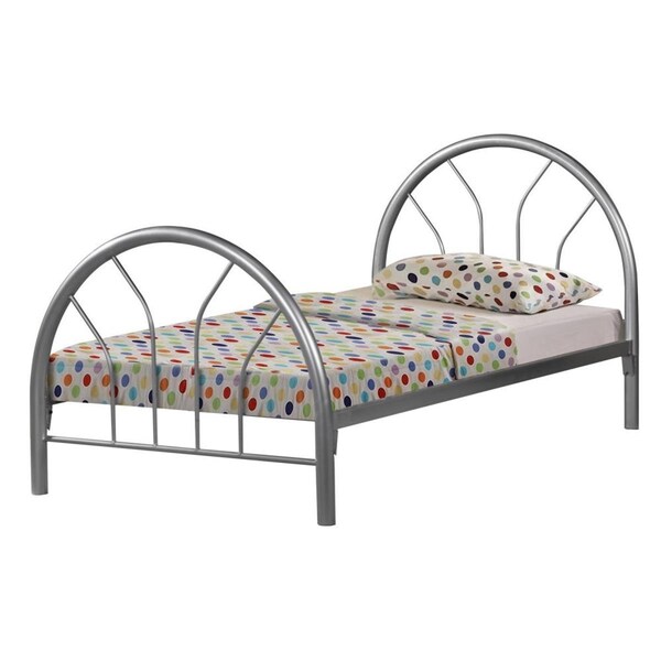 Convenience Concepts PD-CS3009SL Hoop Bed - Twin Size, Silver - HI471950