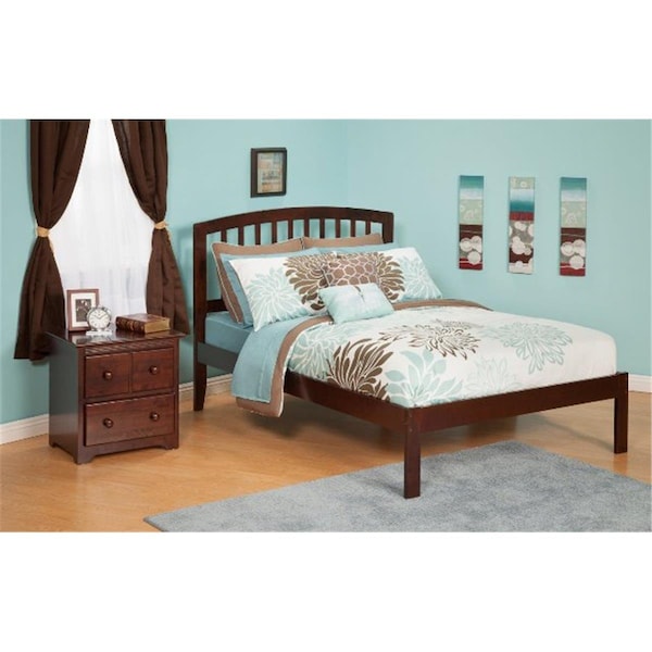Atlantic Furniture Richmond Twin Bed with Open Foot Rail in an Espresso Finish - AR8821001
