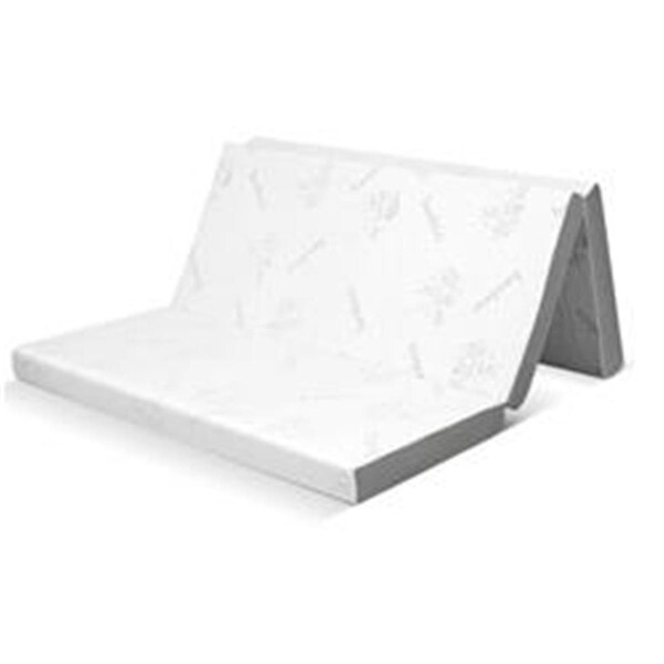 Costway 4 in. Tri-Fold Cool Gel Memory Large Foam Mattress - Queen Size - HU10392-L