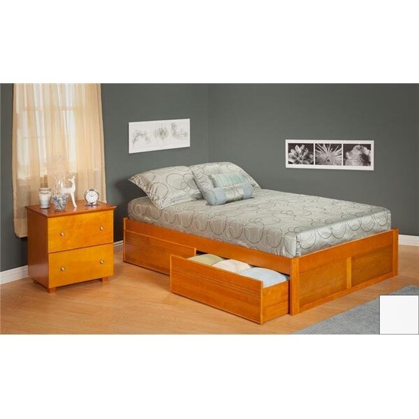 Atlantic Furniture Atlantic Furniture AR8032112 Urban Concord Full Size with Flat Panel Foot Board and Urban Bed Drawers in a White Finish - AR8032112